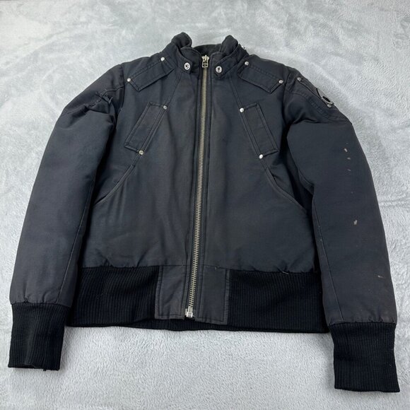 Moose Knuckles Black Bomber Jacket Men’s Size S - Picture 1 of 15